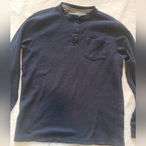 Henley Thermal Mens Size L blue